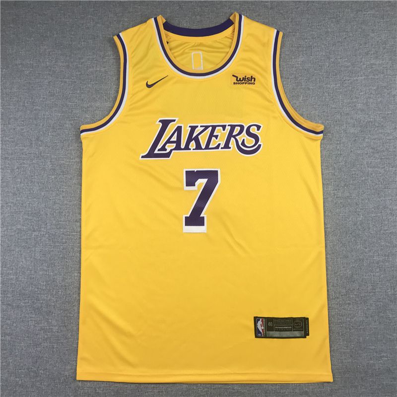 Men Los Angeles Lakers 7 Anthony Yellow Game Nike 2021 NBA Jersey